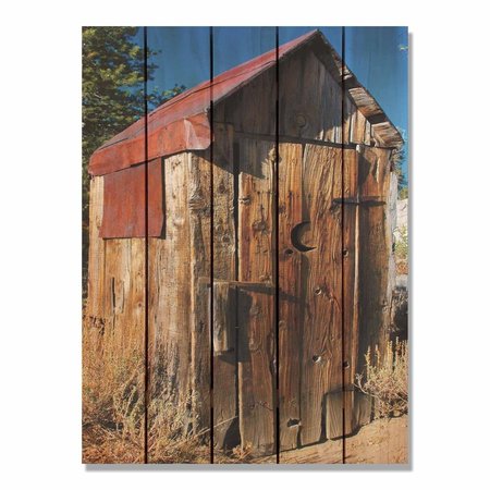 RICKI&APOSS RUGS 28 x 36 in. Out House Inside & Outside Cedar Wall Art RI890046